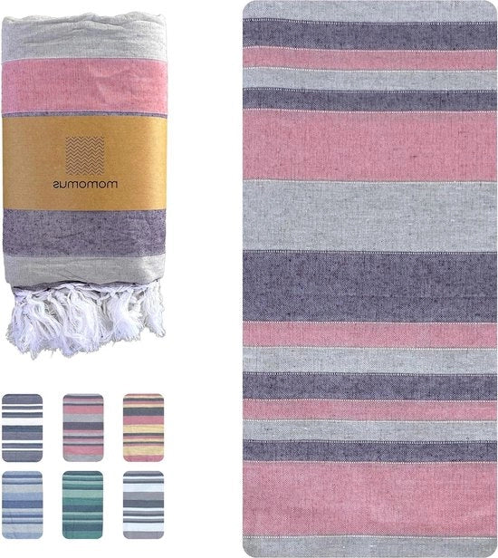 Panniera da picnic XXL con frange per spiaggia e campeggio in tessuto liscio e leggero - panniera da picnic o tappeto da spiaggia contro il sabbia - colore zafferano 210 x 240 cm