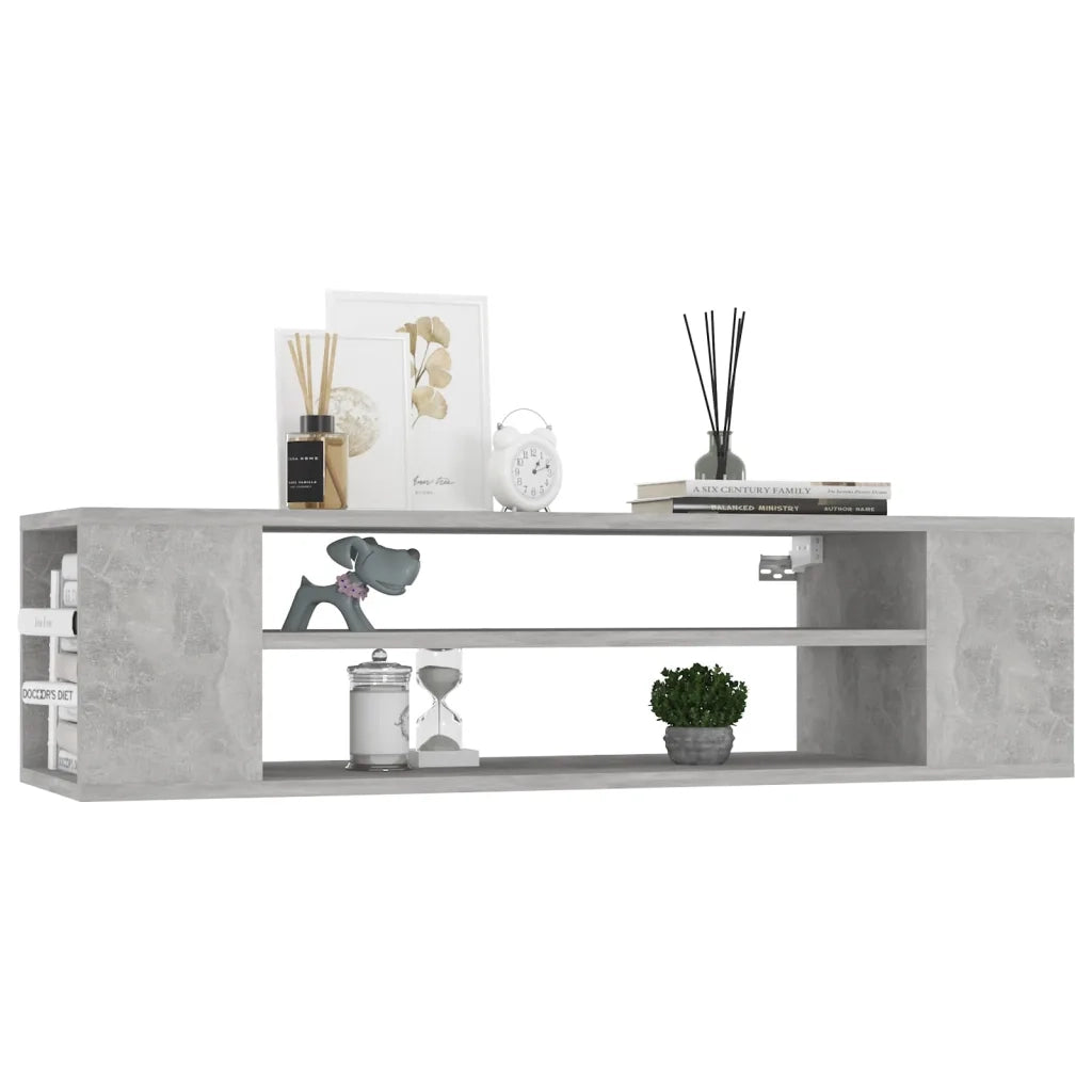 Mobile TV Pensile Grigio Cemento 100x30x26,5 cm Multistrato 806233