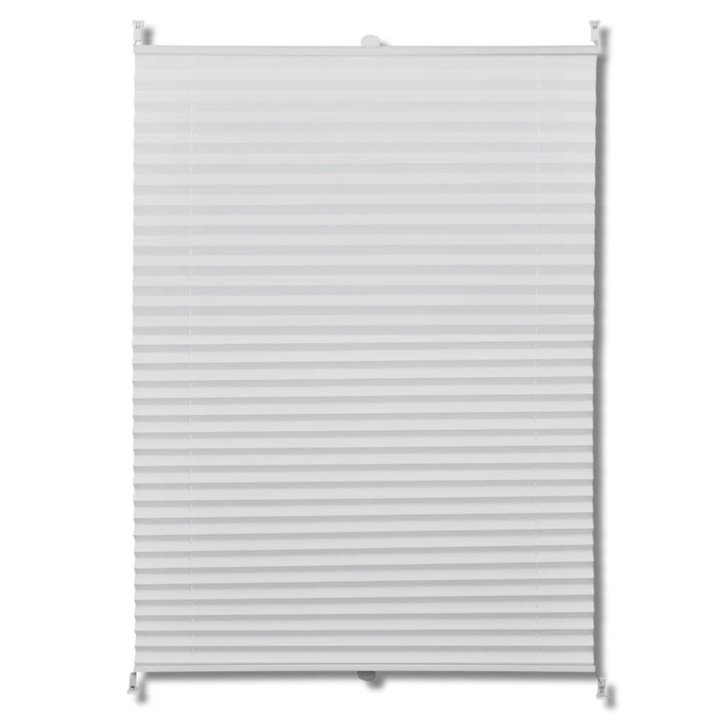 Tenda plissettata bianca 100 x 200 cm 4102187