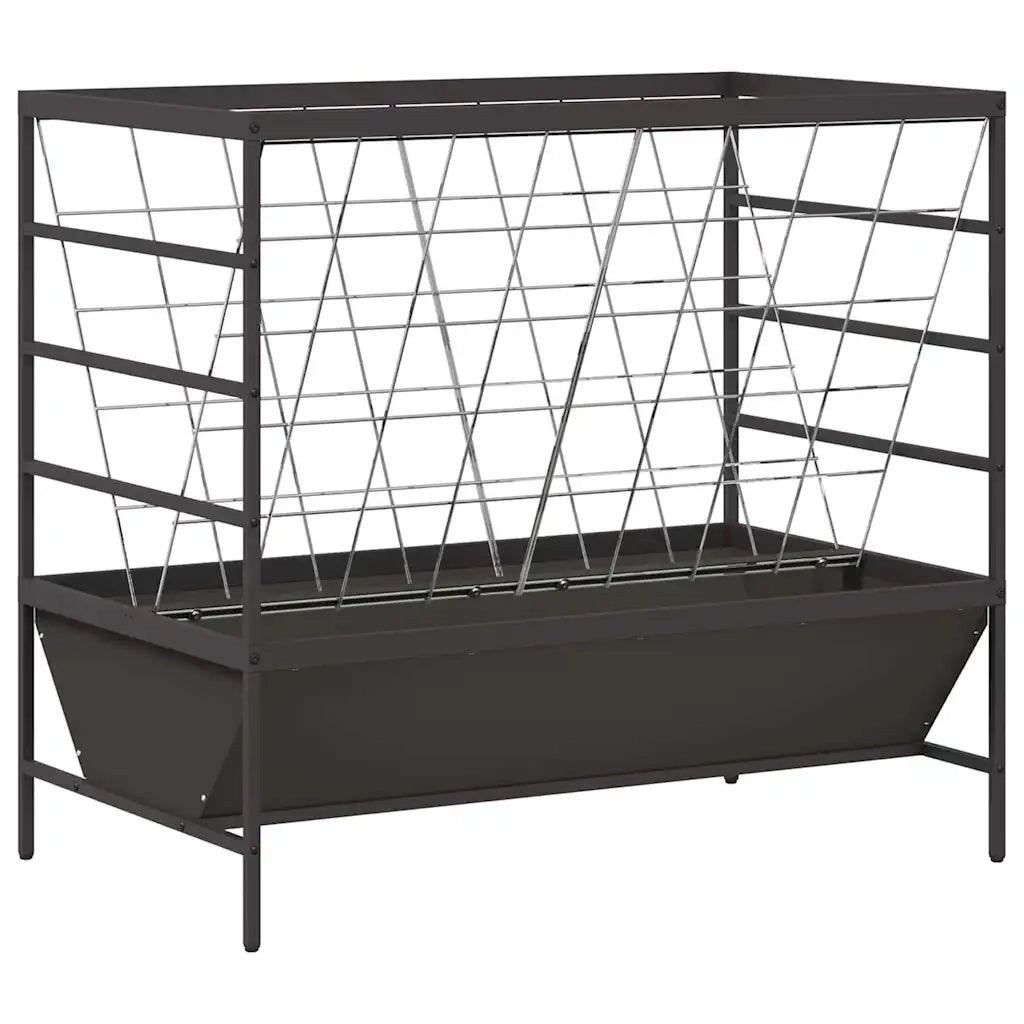 Mangiatore per Bestiame Nero 100 x 60 x 90 cm 874657