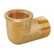 RACCORDO CURVO MASCHIO FEMMINA IN OTTONE GIALLO SERIE 1500 1/2   TIEMME RACCORDERIE SPA