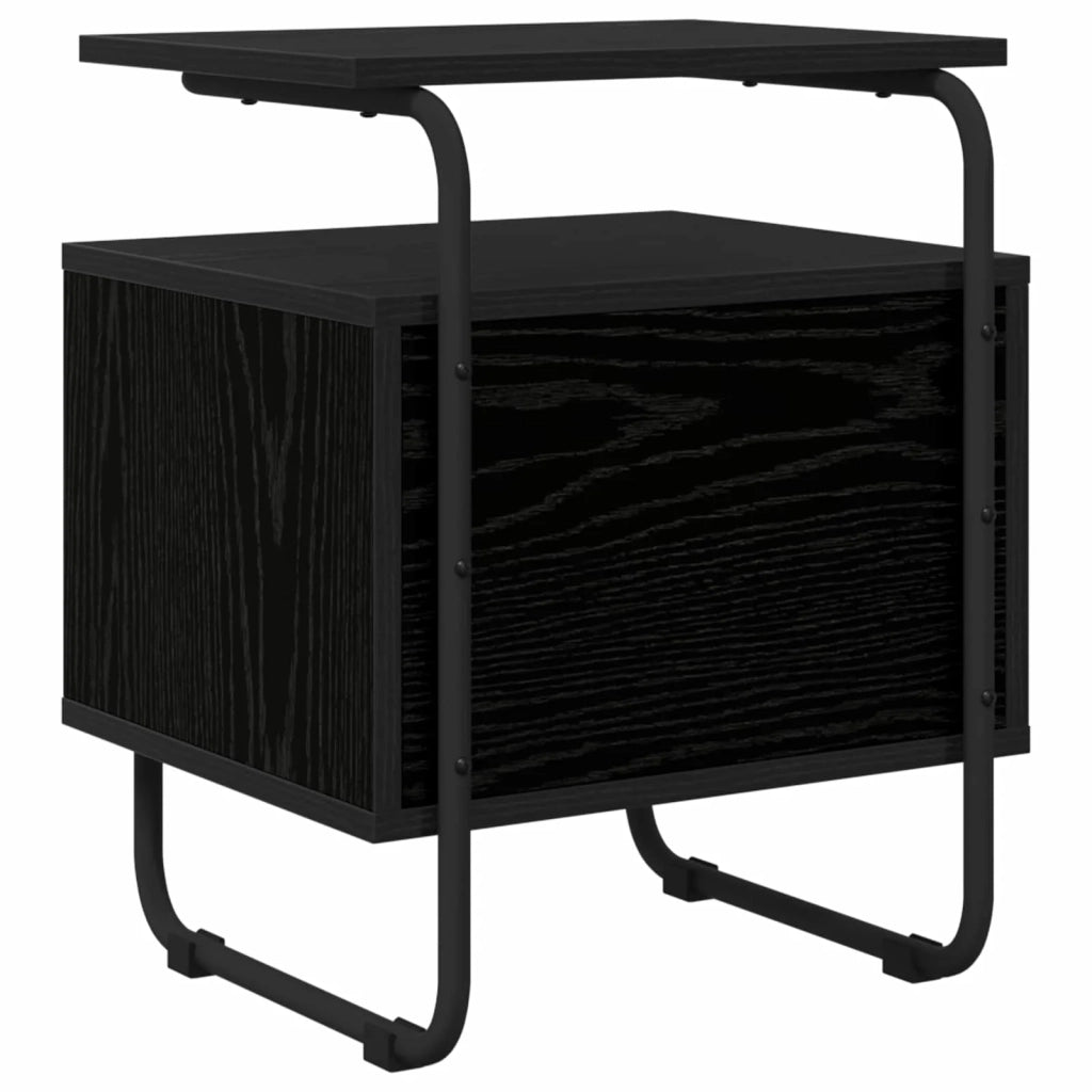 Armadio da Notte 2 pz Rovere Nero Legno ingegnerizzato 8007636