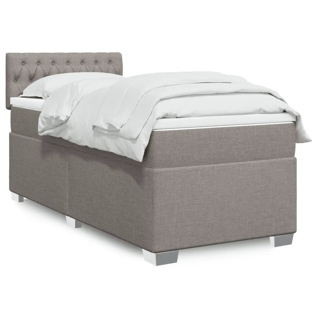 Giroletto a Molle con Materasso-Struttura Letto Tortora 80x200 cm inTessuto 825731