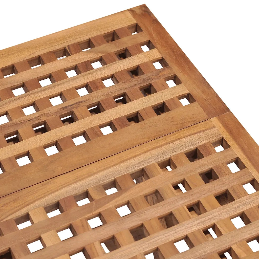 Set da Pranzo Giardino Pieghevole 3 pz | Set Salotto da Giardino Cuscino Massello di Teak