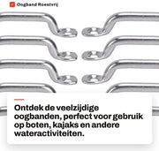 Oogband in acciaio inossidabile da 10 pezzi - Duraturo - Sostegno per Barche/Kayak - Facile da Installare - Utilizzo affidabile - Attacco di fissaggio