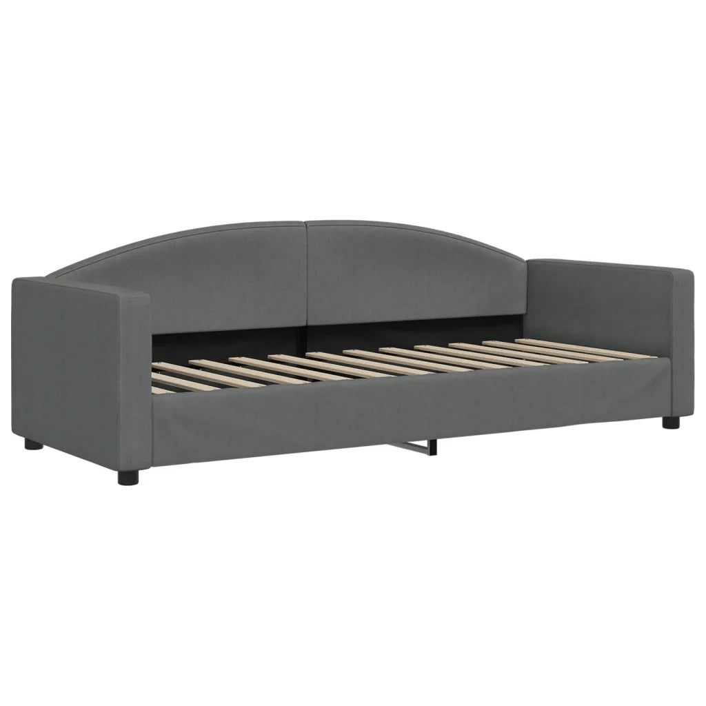 Divano Letto con Materasso Grigio Scuro 80x200 cm in Tessuto 3197166