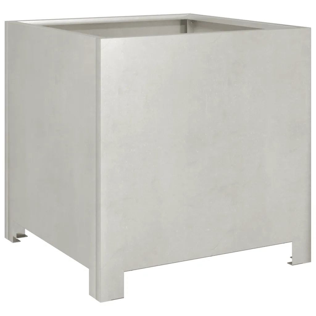 2 pz Fioriere | Cassetta per fiori | Vaso da Giardino 40x40x40 cm in Acciaio Inox