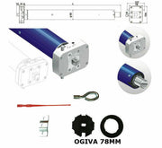 MOTORE TENDA DA SOLE 180Kg 100nm MANOVRA SBLOCCO MANUALE SI ADATTA A SCHELLENBERG