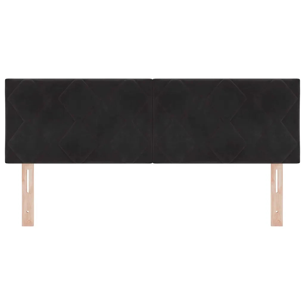 Testiera | Testata LED Nero 144 cm Velluto