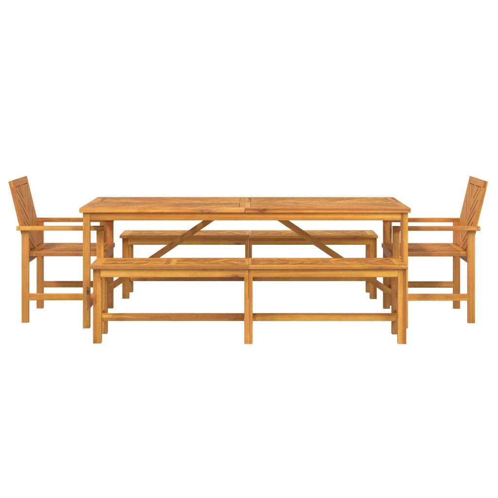 Set da Pranzo per Giardino 5 pcs Marrone 3154118
