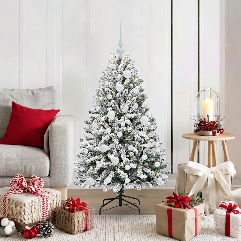 Albero di Natale artificiale con 150 LED Verde e Bianco 120 cm 3395733