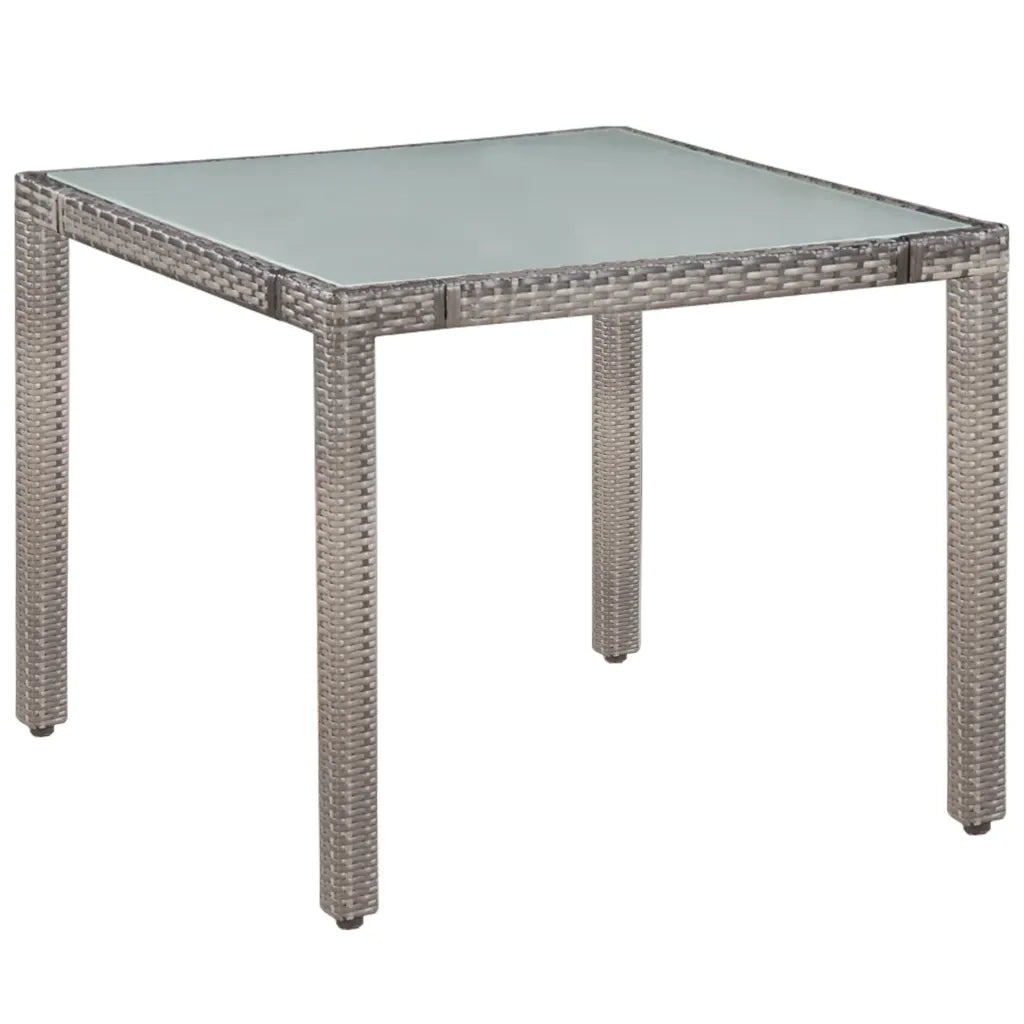 Set da Pranzo da Giardino 5 pz con Cuscini in Polyrattan Grigio 44072