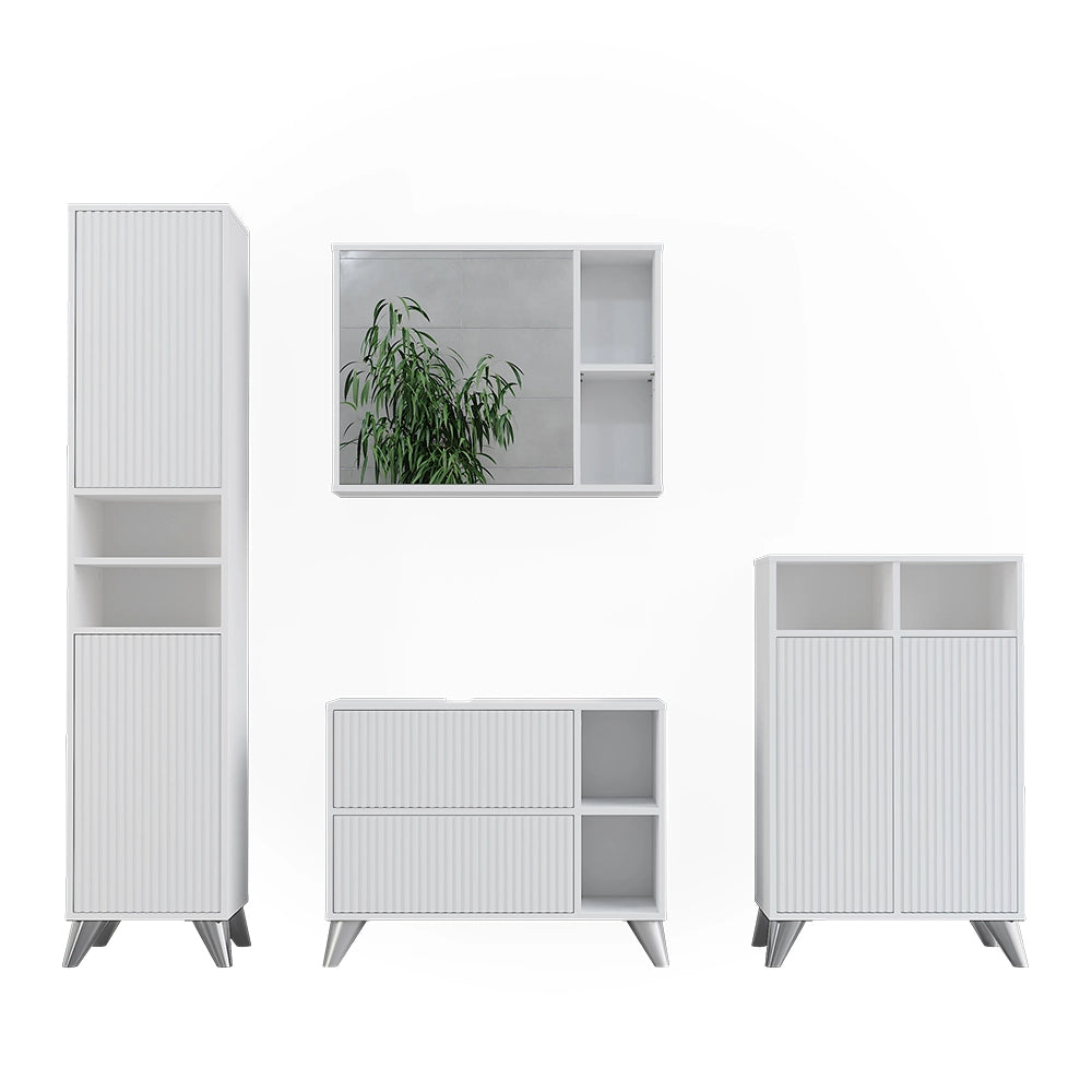 Vicco Set di mobili da bagno Bianco Set 4
