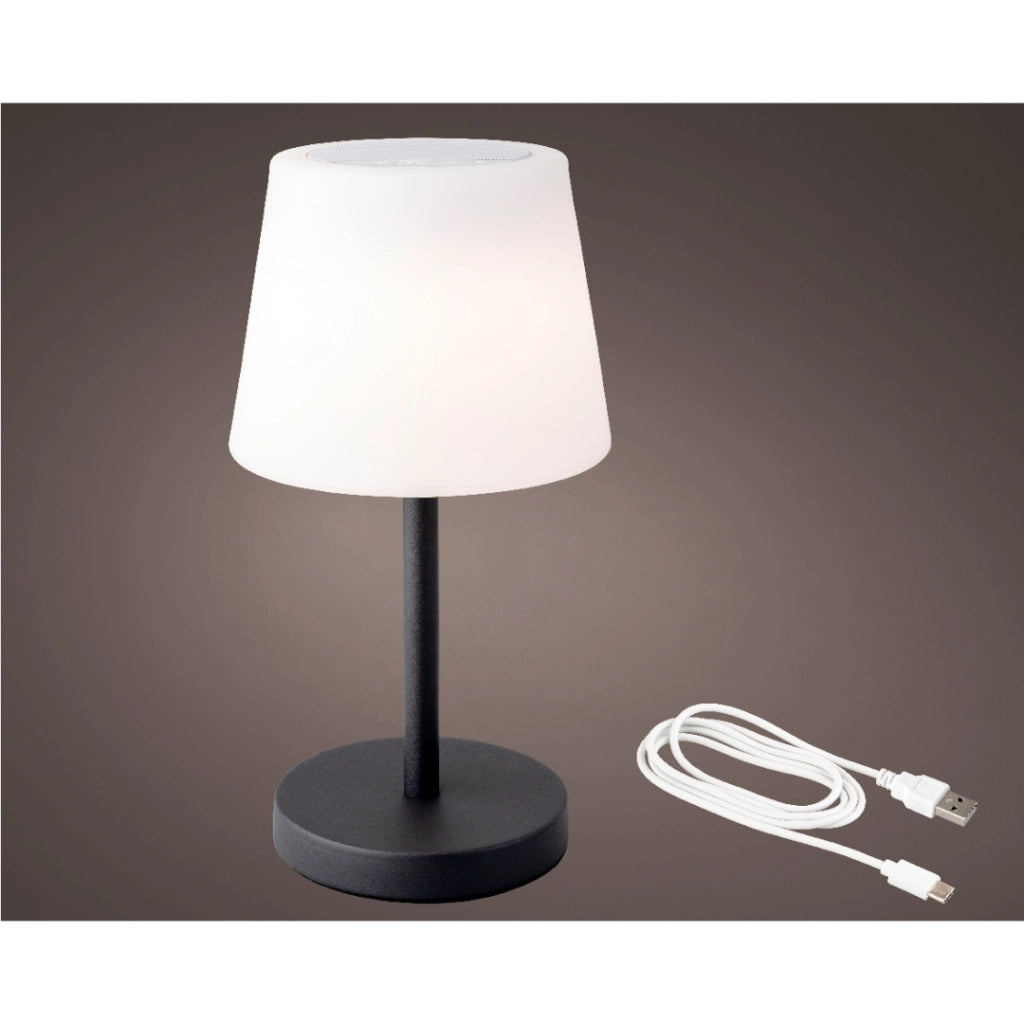 LAMPADA DA TAVOLO SPEAKER H38CM NERA.