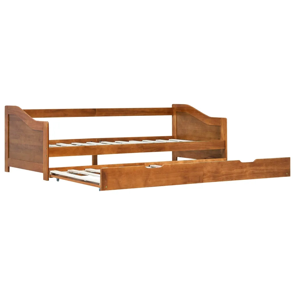 Dormeuse Estraibile senza Materasso Marrone Ambrato 90x200 cm 283153