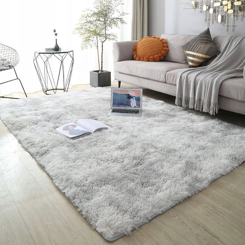 Tappeto shaggy morbido grigio chiaro 300x200 cm