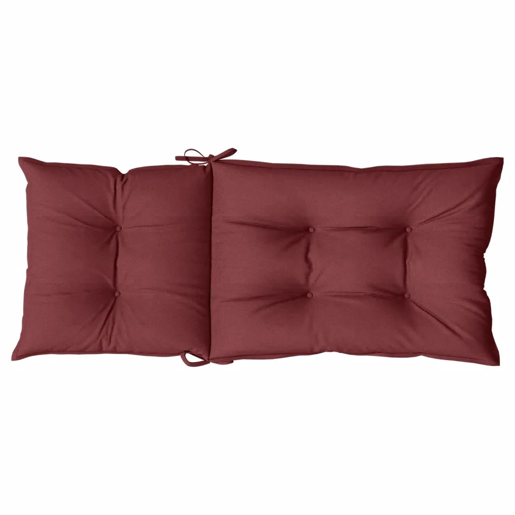 Cuscini Sedia Schiena Alta 2 Rosso Vino Mélange 120x50x7 cm 4002373
