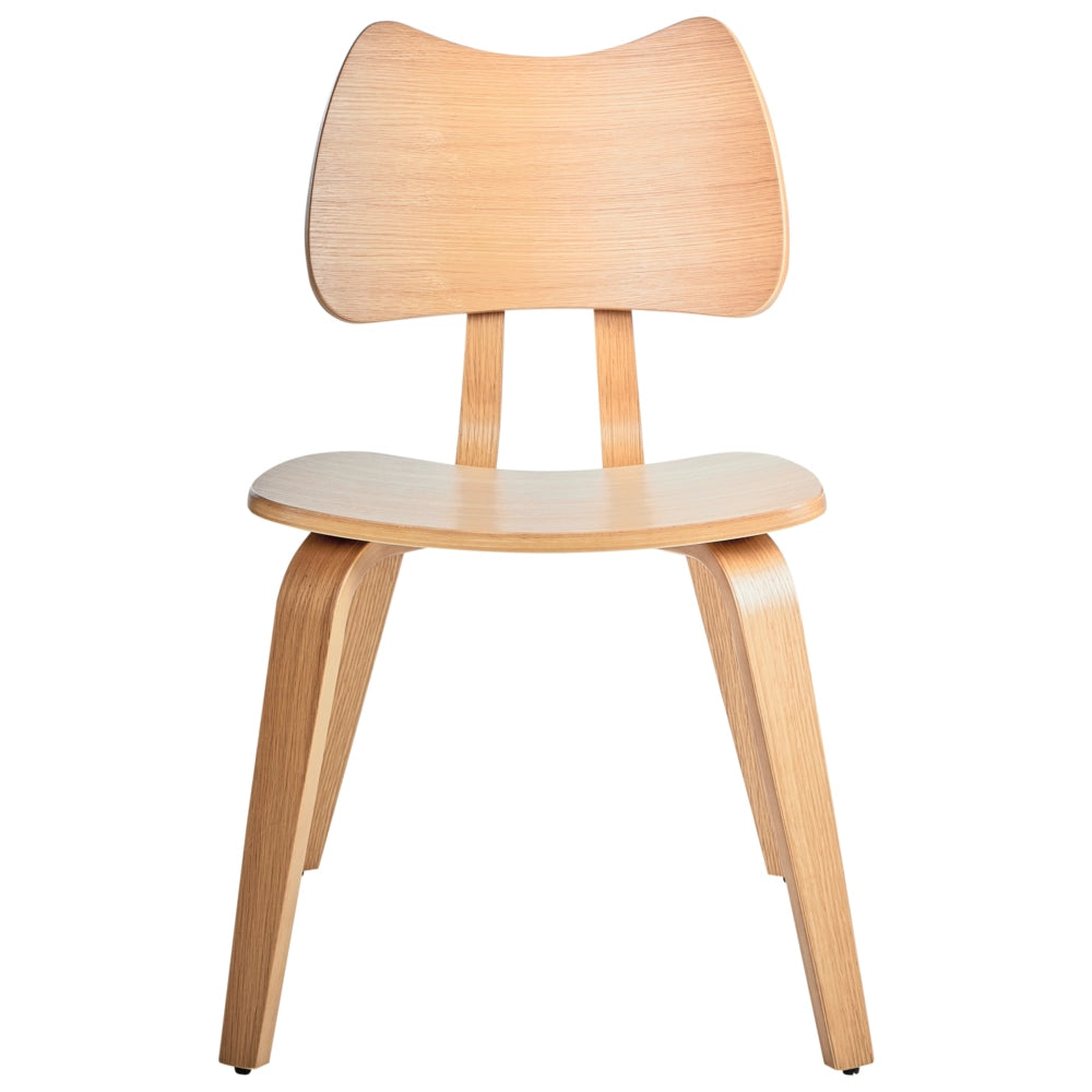 Set di 2 sedie da pranzo Struttura in legno di gomma marrone chiaro Mobili da cucina per sala da pranzo in stile retrò