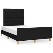 Letto matrimoniale | Letto per adulti | Giroletto senza Materasso Nero 120x200 cm Tessuto