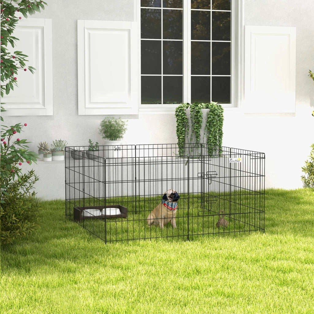 Recinto per Cani 8 Pannelli 61x61 cm ¨C Minimal ¨C Nero