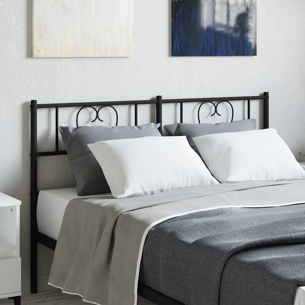 Testiera | Testata di Ricambio in Metallo Nero 160 cm