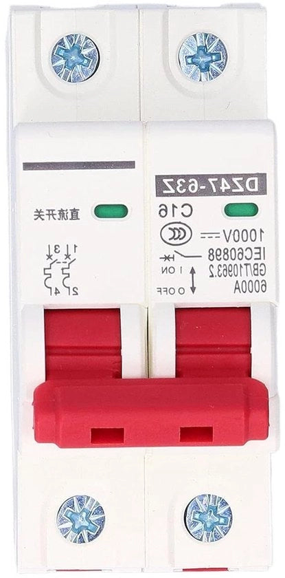 Mini-schakelastrafo 2P 16A DC 1000V DC schakelastrafo per sistema fotovoltaico isolatore di protezione contro sovraccarichi installazione su rail DIN per sistemi fotovoltaici DZ47-63Z - acquista online.