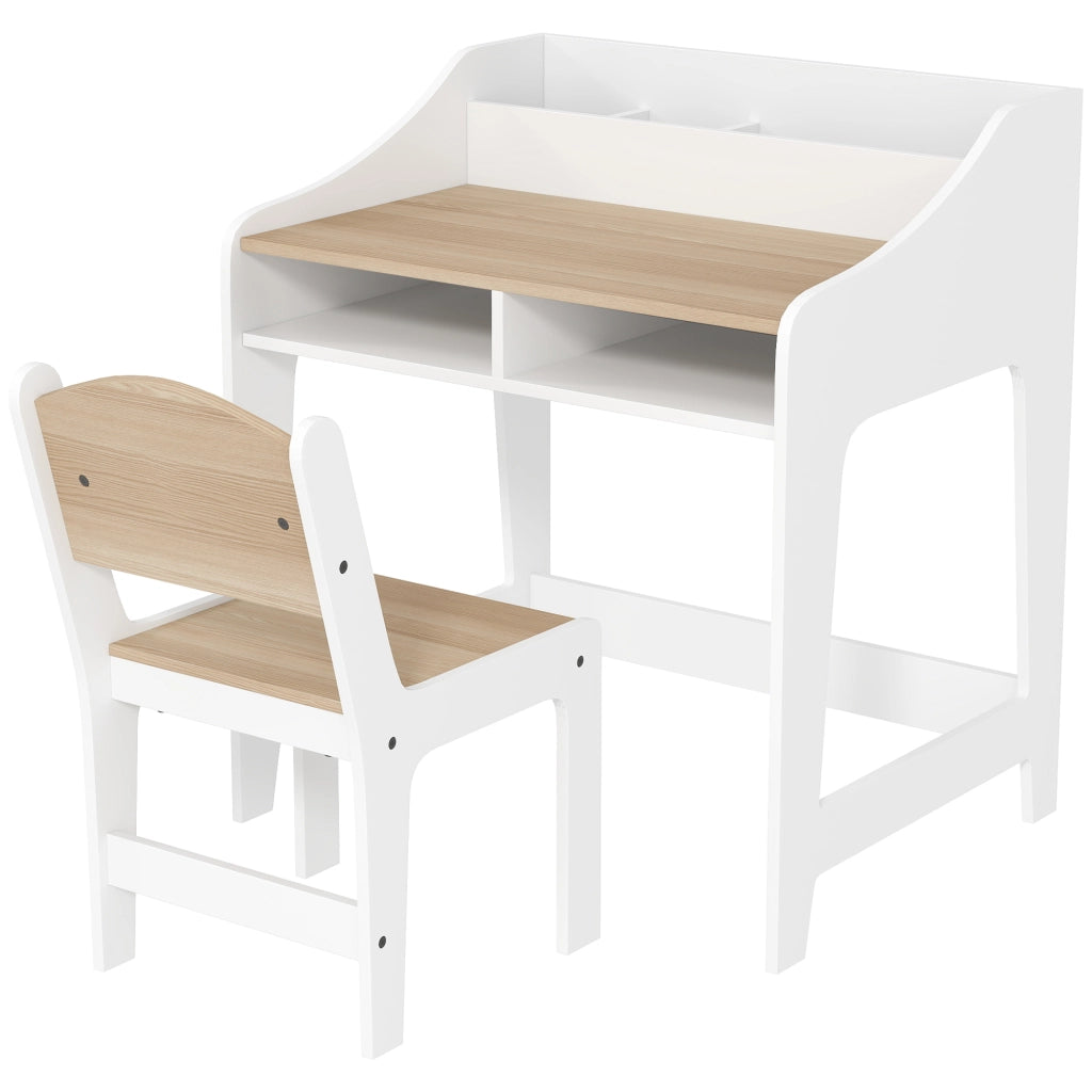 Scrivania per bambini con cassetti e scaffale ¨C zephmum ¨C Legno 90x50x75 cm