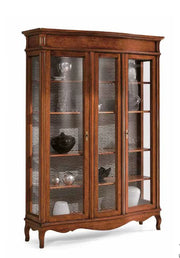 Vetrina in legno massello 2 porte vetri curvi anteriori misura l.159 p.47 h.212 - Mobili 2G