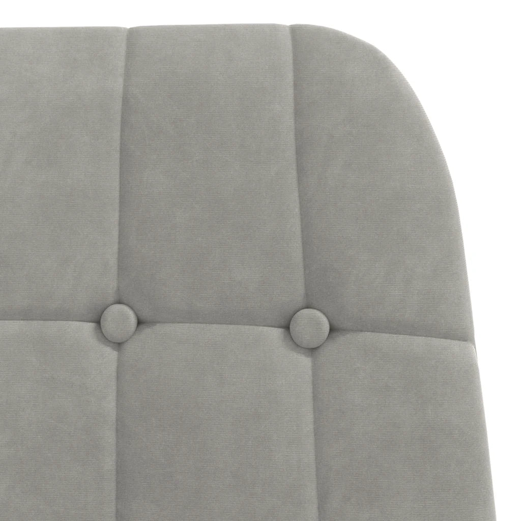 Sedia Relax Grigio Chiaro in Velluto 4102632