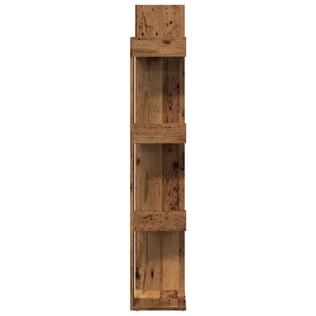 Libreria-Scaffale per Libri-Mobile di Stoccaggio Legno Antico 86x25,5x140 cm in Legno Multistrato