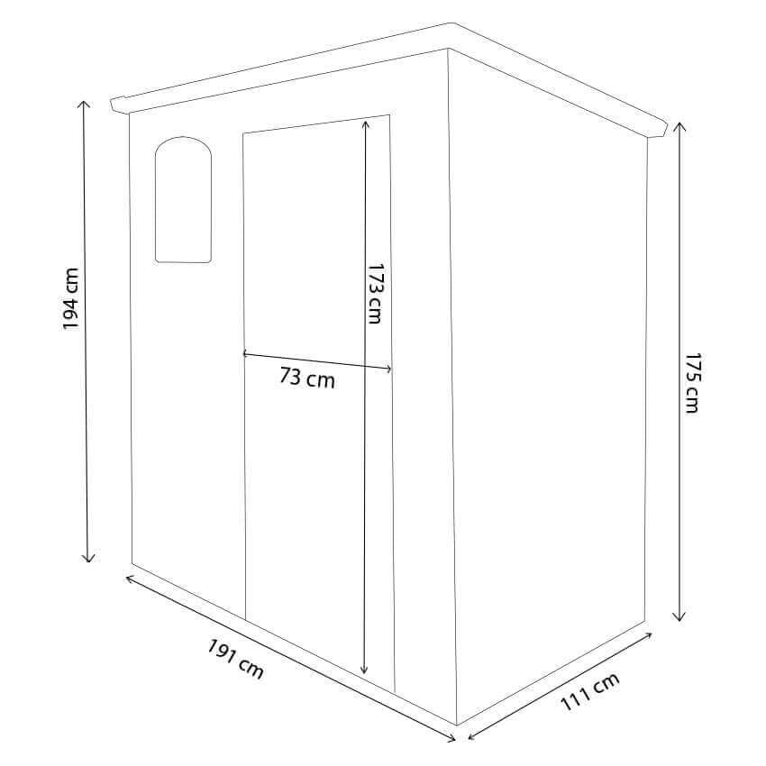 Casetta da Giardino porta attrezzi in Plastica cm 191x111x194 - GALE