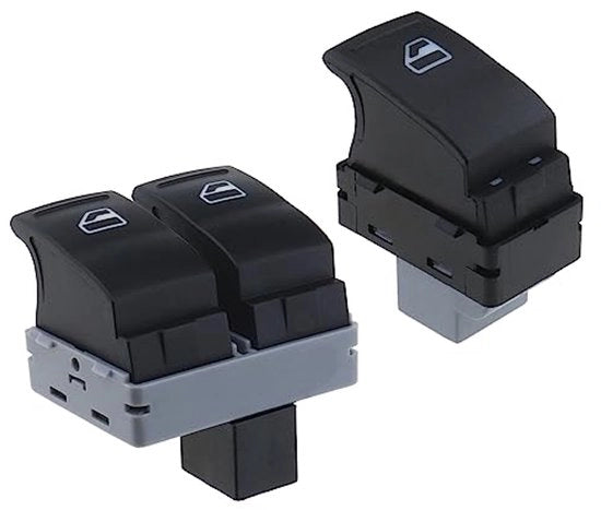 Set di 2 Interruttori di Regolazione delle Finestre per Auto Compatibile con Transporter T5 T6 7E0959855A Interruttore di Regolazione delle Finestre Elettrico Nero