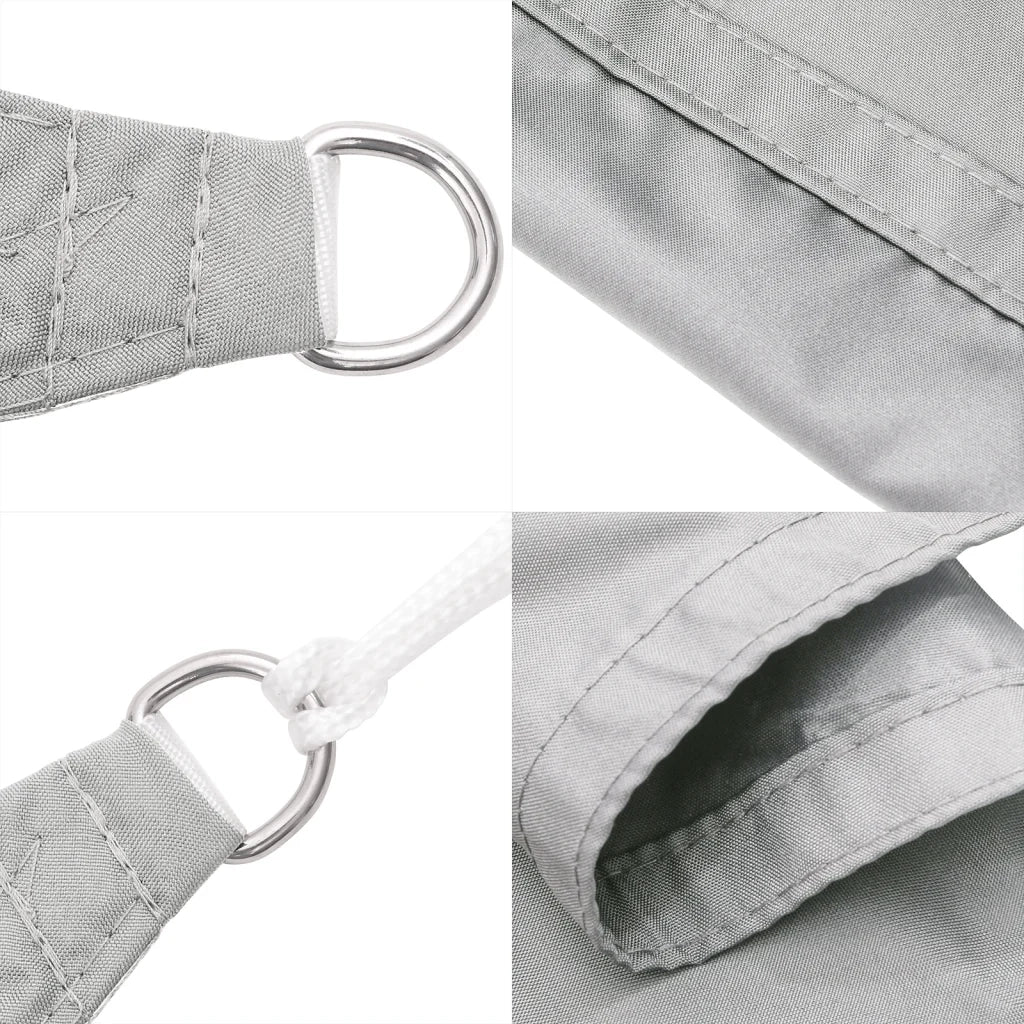 Vela Parasole | Telo Ombra | Vela da ombra Grigio Chiaro 5x4 m 100% Poliestere Oxford
