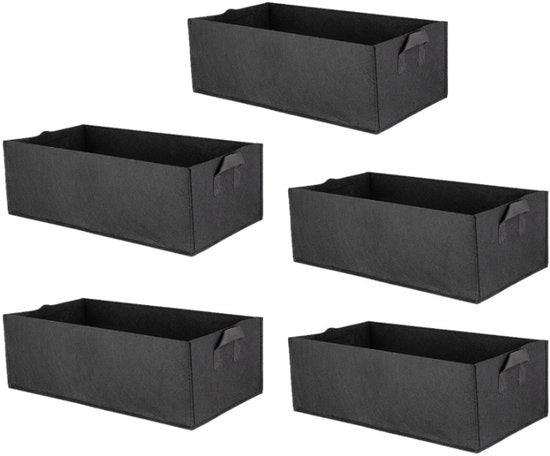 5 pezzi - Sacchetto di crescita per piante - Sacchetto di propagazione - Sacchetto per piante - Riscaldabile - Nero - 60 * 30 * 20 cm - Sacchetto per piante - Flessibile