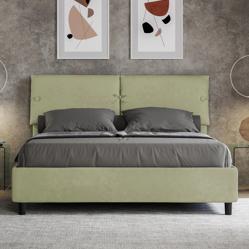 Letto Matrimoniale 160x190 cm con Rete Sleeper Tè verde