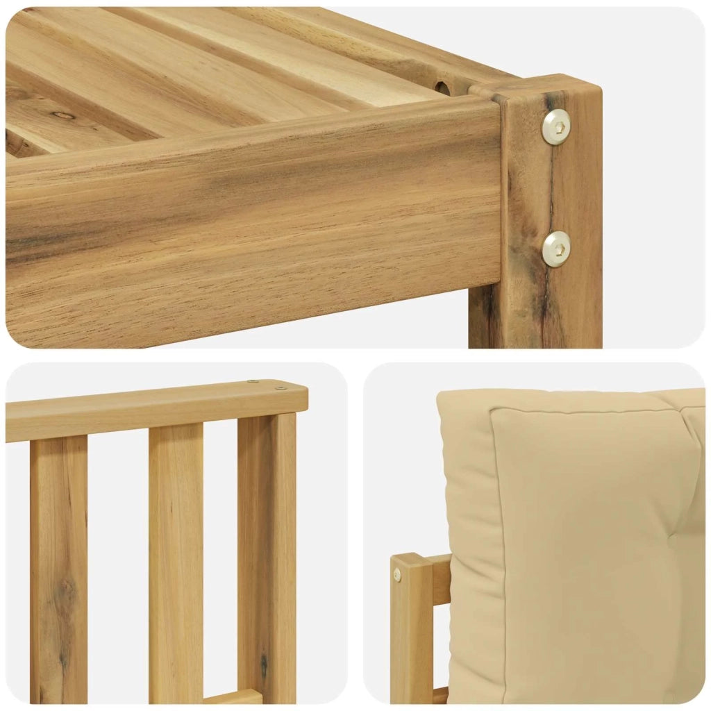 Set di divani da esterno 9 pcs Bianco e Beige 3386897