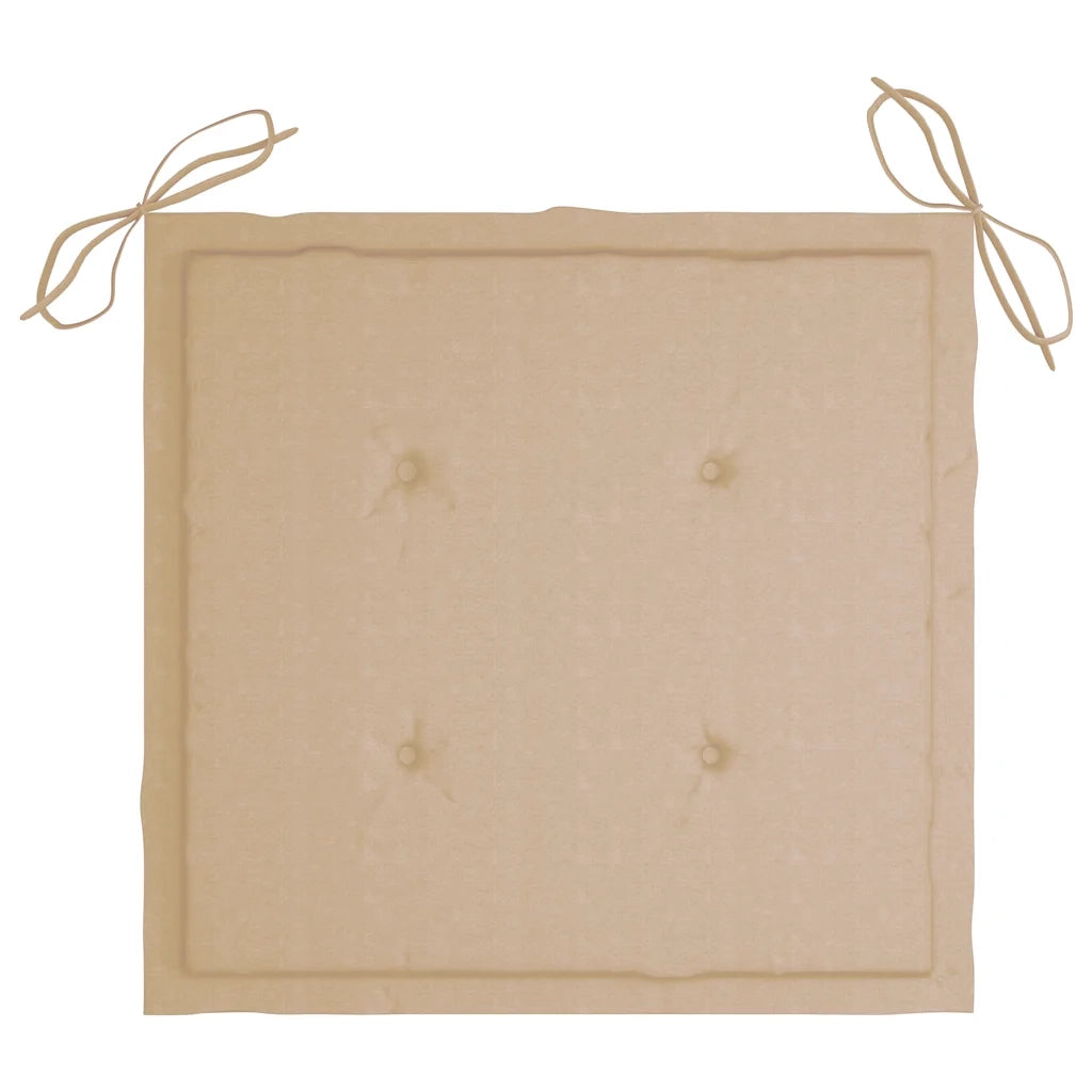 Set da Pranzo Giardino Pieghevole 3 pz | Set Salotto da Giardino Cuscino Massello di Teak