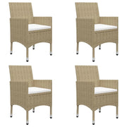 Set Mobili da Pranzo per Giardino 5 pz Beige 3068737