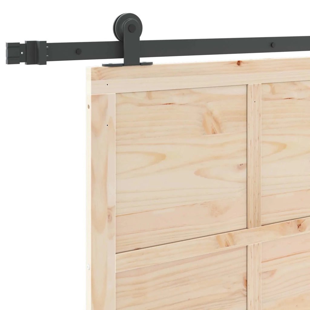Porta scorrevole Naturale 90 x 208 cm Legno Massello di Pino 3445649