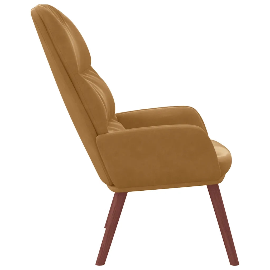 Poltrona Relax Marrone in Velluto 4102618