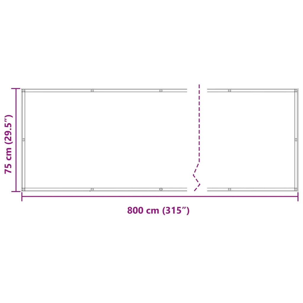 Schermo da balcone Borgogna 75 x 800 cm 42030890