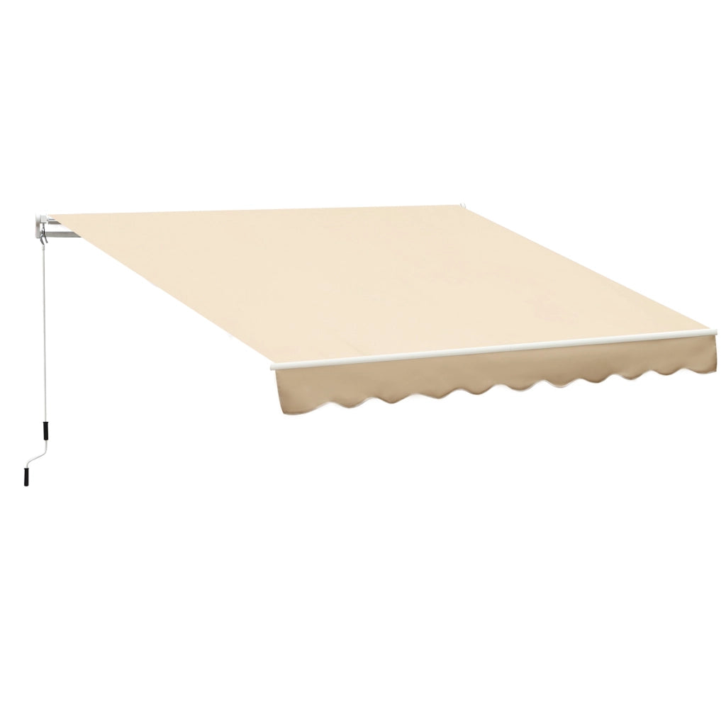 Tenda da Sole Avvolgibile ¨C zephmum ¨C Alluminio Poliestere Beige 3x2.5m