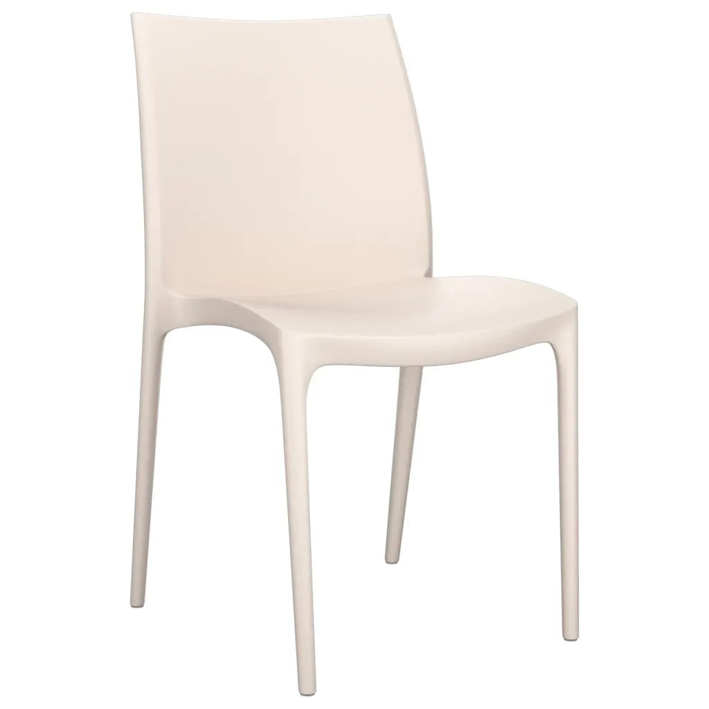 Sedie da Giardino 2 pz | Sedie da Esterno Crema 50x46x80 cm in Polipropilene