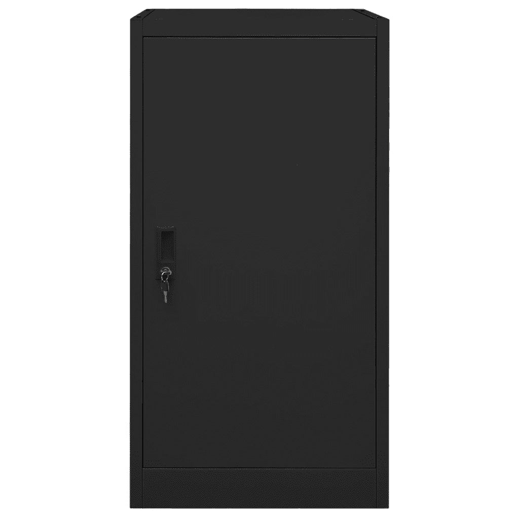 Armadio Porta Sella Nero 53x53x105 cm in Acciaio 339605