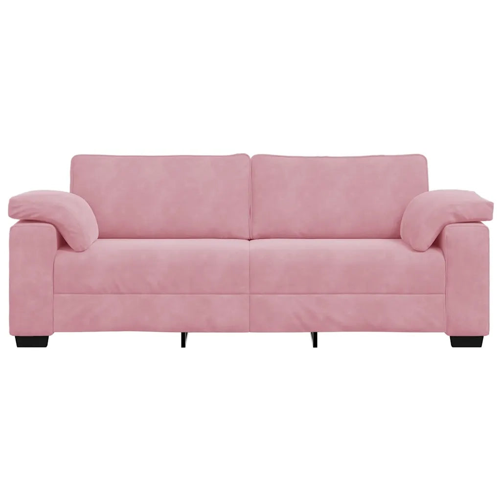 Divano a 3 Posti rosa 220x77x82 cm in Velluto 4105280