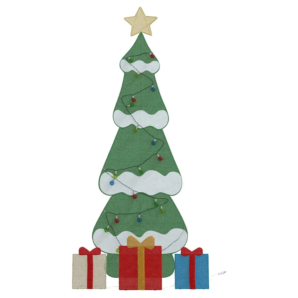Albero di Natale Illuminato con 3 Scatole-Decorazioni natalizie Regalo 2D Bianco Caldo 643187