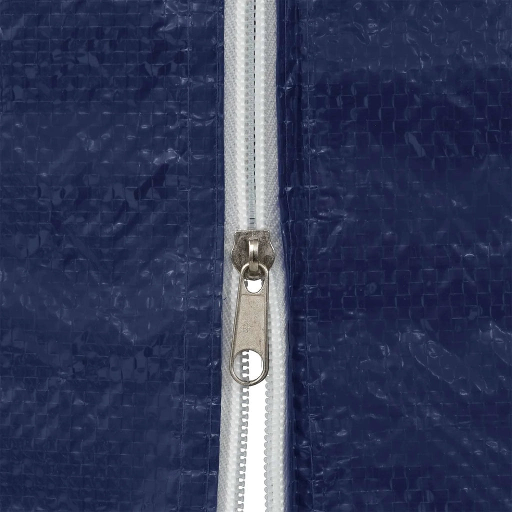 Parete per tenda da festa 2 pcs-Pannello laterale tenda da festa Blu 200 x 195 cm PE e Acciaio