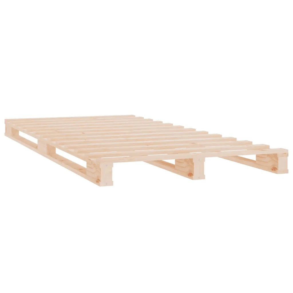 Letto singolo | Letto per adulti | Giroletto senza Materasso 90x200 cm in Legno Massello di Pino