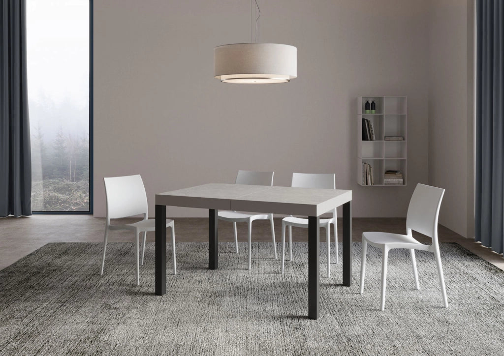Tavolo Allungabile 120/380x90 cm Everyday Premium Cashmere Gambe Antracite