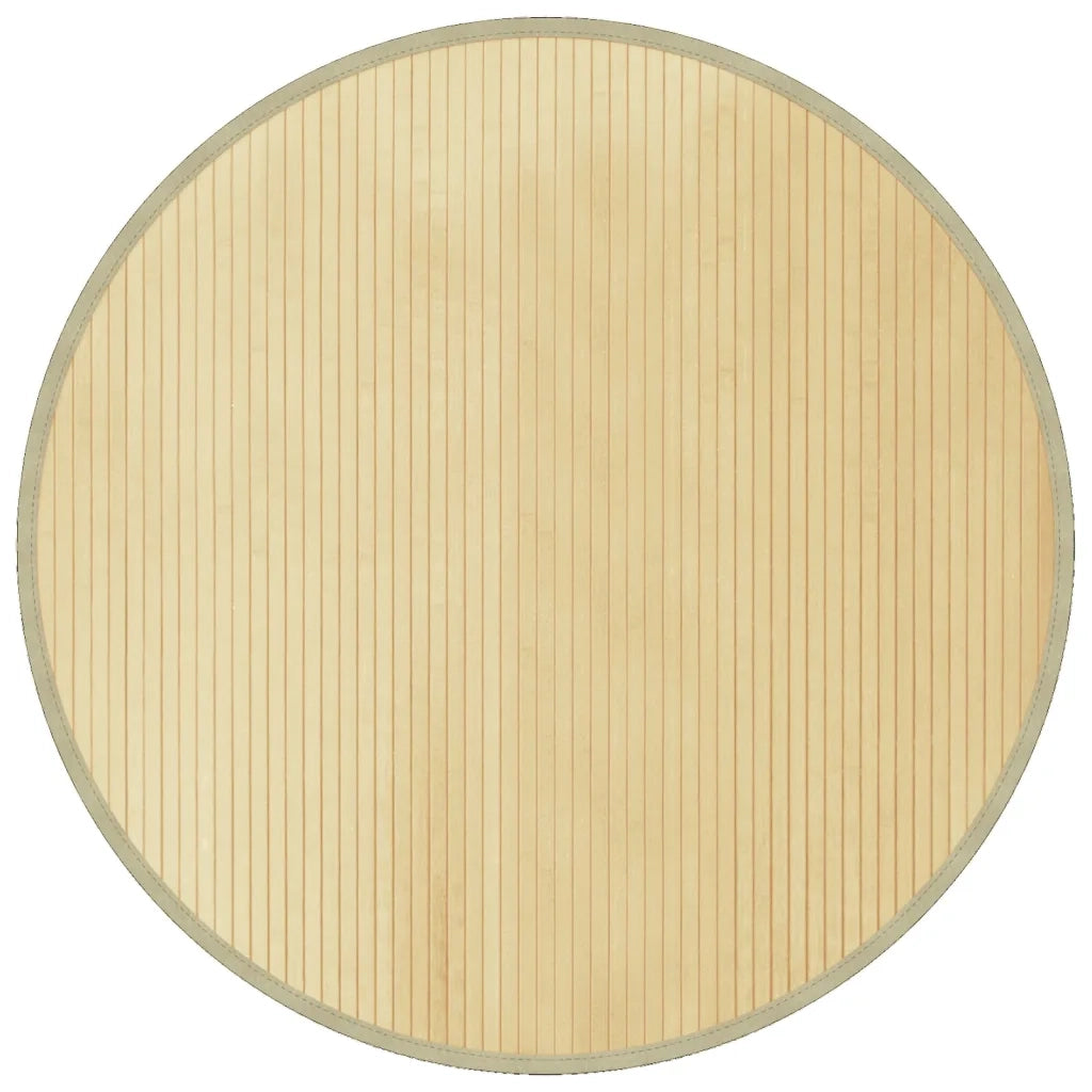 Tappeto del soggiorno | Tappeto Rotondo Naturale Chiaro 100 cm in Bamb¨´